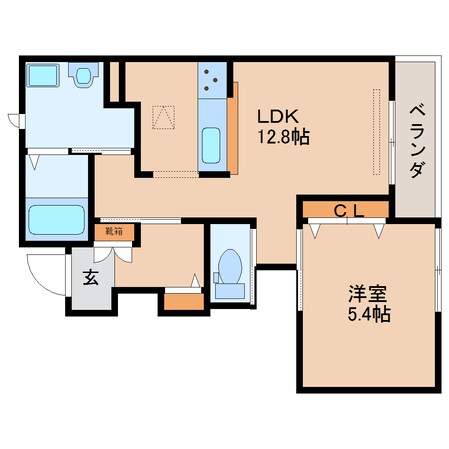 大和西大寺駅 徒歩25分 1階の物件間取画像